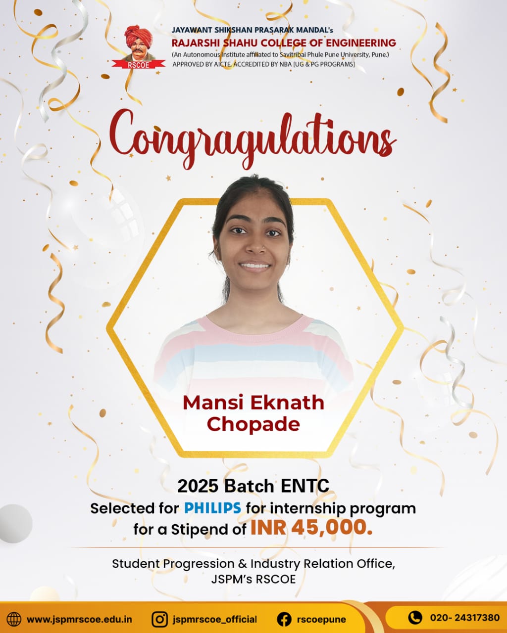 Internship Achievement